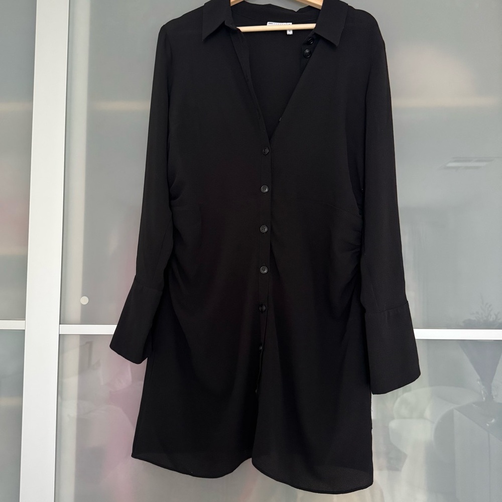 Asos Design Fitted Rouched Button Down Mini Shirt… - image 5